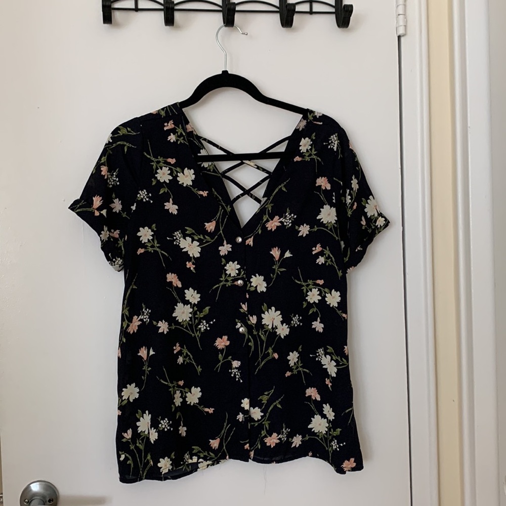 Sienna Sky Black Floral Blouse